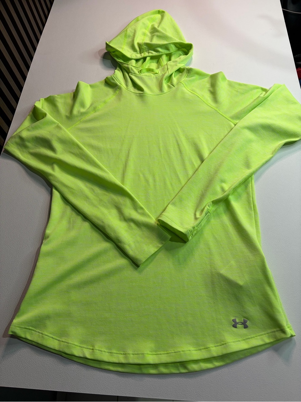 Under Armour Women’s Neon Lime Long-Sleeve Hooded Performance Top